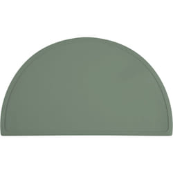 Relaxdays Tovaglietta Silicone Bambini, Tappetino Antiscivolo per Merenda ad Asilo e Scuola, 41,5x24 cm, Verde Scuro