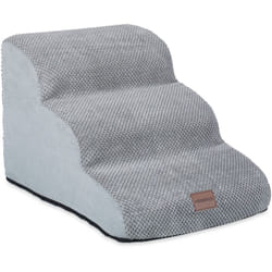 Relaxdays - Scaletta a 3 Gradini per Cani Piccoli e Gatti, Salire e Scendere dal Letto e Divano, hlp: 33x41x54 cm, Grigio