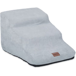 Relaxdays - Scaletta a 3 Gradini per Cani Piccoli e Gatti, Salire e Scendere dal Letto e Divano, hlp: 33x41x54 cm, Grigio