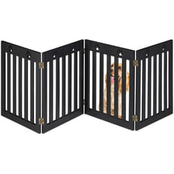 Relaxdays - Cancelletto di Sicurezza per Cani e Bambini, Barriera Autoportante, Recinzione per Scale, 60 x 204 cm, Nero