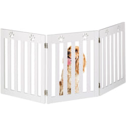 Relaxdays - Cancelletto di Sicurezza per Cani e Bambini, Barriera Autoportante, Recinzione per Scale, 60 x 153 cm, Bianco