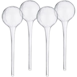 Sfere per Irrigazione, 30x9 cm, Set 4 Irrigatori Automatici per Piante e Fiori in Vacanza, Vetro, Trasparente - Relaxdays