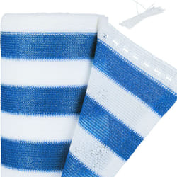 Frangivista, 1,5 x 6 m, Telo Ombreggiante, Rete Copri Recinzioni da Esterno e Ringhiere Balconi, Bianco Blu - Relaxdays