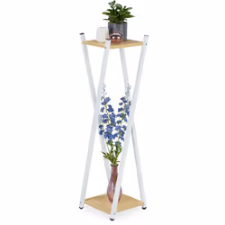 Presenta le tue piante e fiori su questo bellissimo tavolino alto dall'aspetto scandinavo. Realizzato in aspetto legno in com ...