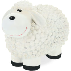 Relaxdays - Pecorella Decorativa da Giardino, Statua Autoportante in Poliresina, HLP16x21x12,5cm , Esterni&Interni, Bianco