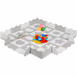 Con iltappetino puzzle da gioco colorato il divertimento e la sicurezza dei bambinisono garantiti. Il puzzle da pavimento è c ...