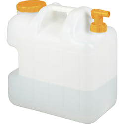 Tanica con Rubinetto, 25 Litri, Plastica Senza bpa, Coperchio, Manico, Bottiglia Viaggio, Bianco Arancione - Relaxdays