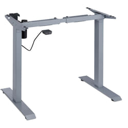 Relaxdays - Telaio per Scrivania Regolabile in Altezza, Elettrico, da 71 - 121 cm, Struttura Tavolo in Acciaio, Grigio