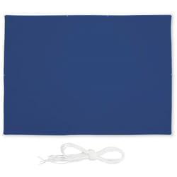 Tenda a Vela Rettangolare, 3,5x4,5 m, Impermeabile, Anti uv, Corde di Supporto, Terrazza e Giardino, Blu Scuro - Relaxdays