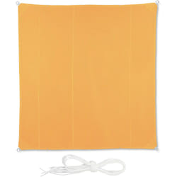 Tenda da Sole per Esterni Quadrata, Idrorepellente, Anti uv, Terrazza e Giardino, l x p: 5 x 5 m ca., Gialla - Relaxdays