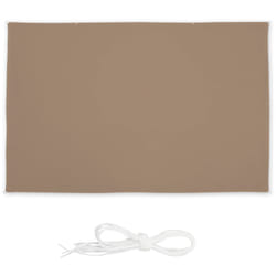 Tenda a Vela Rettangolare, Misure 2 x 4m, Impermeabile, Anti uv, Corde di Supporto, Terrazza e Giardino, caffè - Relaxdays