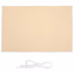 Relaxdays Tenda a Vela Rettangolare, Misure 2x4 m, Impermeabile, Anti UV, Corde di Supporto, Terrazza e Giardino, Beige
