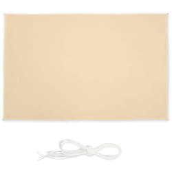 Tenda a Vela Rettangolare, Misure 2x4 m, Impermeabile, Anti uv, Corde di Supporto, Terrazza e Giardino, Beige - Relaxdays
