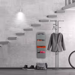 Relaxdays 4052025899059 organizzatore per conservazione da appendere Tessuto felpato, Cartoncino Grigio - Vista aggiuntiva 4
