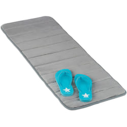Tappeto da Bagno, Antiscivolo & Assorbente, 40 x 120 , Morbido, Tappetino Rettangolare, Doccia & Vasca, Grigio - Relaxdays