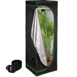 Relaxdays - Tenda per Coltivazione Idroponica, Serra per Piante da Interno, Telo Riflettente hlp: 180x60x60 cm, Nero Verde