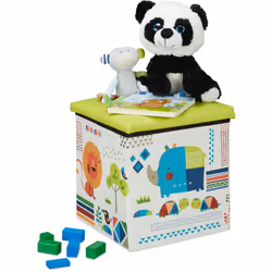 Questo adorabile pouf contenitore è un’aggiunta pratica e decorativa all’arredamento della cameretta. Il simpatico cubo piegh ...