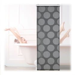 Relaxdays - Tenda per Doccia Moderna, 60x240, Vasca da Bagno, Idrorepellente, Montaggio a Soffitto, Rullo Finestra,Grigia