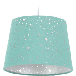 Relaxdays - Lampadario per la Cameretta con Stelle, Paralume Stellato Rotondo, da Soffitto Bambini, menta