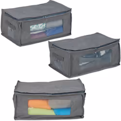 Con questi organizzatori sotto letto potete finalmente utilizzare al meglio lo spazio in camera da letto. I contenitori in st ...