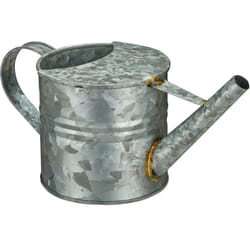 Relaxdays - Innaffiatoio, 1,3 Litri, Annaffiatoio Piccolo per Piante, Decorazione Home, Vaso in Metallo, Vintage, Argento