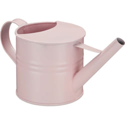 Relaxdays - Innaffiatoio, 1,3 Litri, Annaffiatoio Piccolo per Piante, Decorazione Home, Vaso in Metallo, Vintage, Rosa