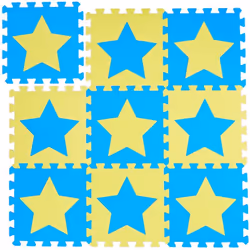 Con il tappetino puzzle per bambini il divertimento è assicurato. Il tappeto si compone di 9 tasselli in gommapiuma EVA assem ...