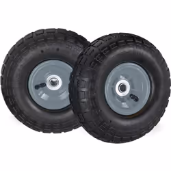 Non lasciatevi scappare questo pratico set di ruote per carrello 4.1/3.5-4 ideali per sostituire le gomme di carrelli, carrio ...
