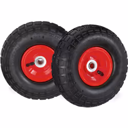Non lasciatevi scappare questo pratico set di ruote per carrello 4.1/3.5-4 ideali per sostituire le gomme di carrelli, carrio ...