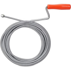 Relaxdays - Sturatubi con Gancio, Sonda Pulizia Tubi di Scarico Manuale, wc, Doccia, Lavandini, Lavabo,9mm x 10m, argento