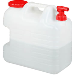 Tanica con Rubinetto, Coperchio a Vite del Contenitore, per Acqua Potabile, 20 l, senza bpa, rosso/bianco - Relaxdays