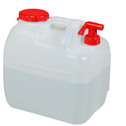 Tanica con Rubinetto, Coperchio a Vite del Contenitore, per Acqua Potabile, 23 l, senza bpa, rosso/bianco - Relaxdays