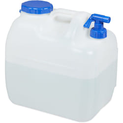 Tanica con Rubinetto, Coperchio a Vite del Contenitore, per Acqua Potabile, Volume 23 l, senza bpa, bianco - Relaxdays