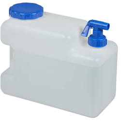 Tanica con Rubinetto, Coperchio a Vite del Contenitore, per Acqua Potabile, Volume 12 l, senza bpa, bianco - Relaxdays
