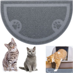 Relaxdays - Tappetino Sottociotola, per Cani e Gatti, Antiscivolo e Impermeabile, Sotto Lettiera in pvc, 40x59 cm, Grigio