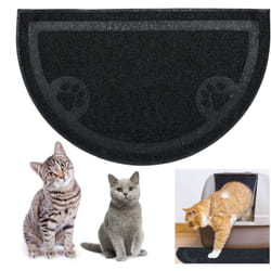 Relaxdays - Tappetino Sottociotola, per Cani e Gatti, Antiscivolo e Impermeabile, Sotto Lettiera in pvc, 40x59 cm, Nero