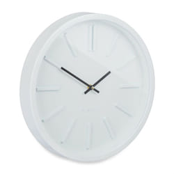 Relaxdays - Orologio da Parete, Decorazione, Moderno, Analogico, Salotto, Camera da Letto, Cucina, Sala, ø 35 cm, Bianco