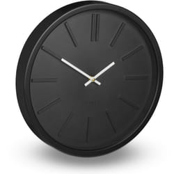 Relaxdays - Orologio da Parete, Decorazione, Moderno, Analogico, Salotto, Camera da Letto, Cucina, Sala, ø 35 cm, Nero