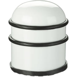 Relaxdays - Fermaporta, Blocca Porta e Ferma Finestre, in Acciaio e Gomma, Accessorio per la Casa, Diametro: 7 cm, Bianco