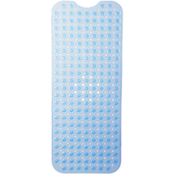 Relaxdays - Tappetino Antiscivolo per Vasca da Bagno, Extra Grande, con Vaschette, Lavabile, Misure LxP: 97 x 39 cm, Blu
