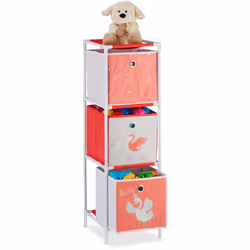 Questo vivace scaffale per la cameretta conquisterà bambine e bambini, che si divertiranno a sistemare i giocattoli e i vesti ...