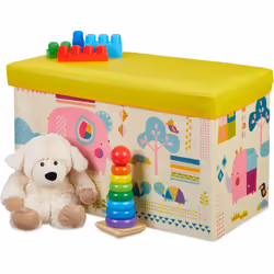 Riempite la cesta porta giochi con gli oggetti dei vostri bambini! Nella scatola c’è posto per palline, costruzioni, peluches ...