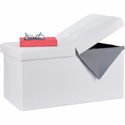 Questo pouf contenitore è un pratico arredo smart 2in1 che unisce la comodità di una panca con l’utilità di una cesta portaog ...