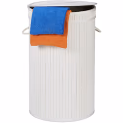 Con questo cesto portabiancheria in bambù resistente all'umidità porterai a casa tua un accessorio pratico e allo stesso temp ...