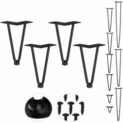 Regalate alla vostra abitazione un tocco di stile Mid-Century con queste gambe da tavolo in set da 4. Le gambe nere con 2 ast ...