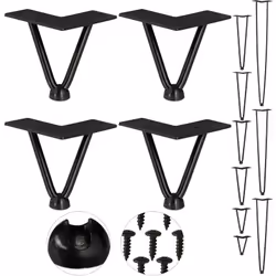 Regalate alla vostra abitazione un tocco di stile Mid-Century con queste gambe da tavolo in set da 4. Le gambe nere con 2 ast ...