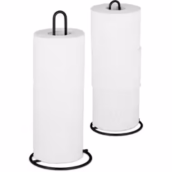 Questo pratico set da 2 porta rotoli di carta è un accessorio insostituibile in cucina: per rotoli di carta assorbente in rod ...