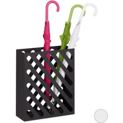 Relaxdays - Portaombrelli xl, Supporto Rettangolare per Ombrelli e Bastoni, Acciaio, Portatile, 15cm., Nero