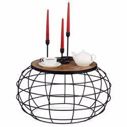 Create un’atmosfera suggestiva e nostalgica nella vostra casa. Il tavolino da divano in design industrial dona un elemento di ...