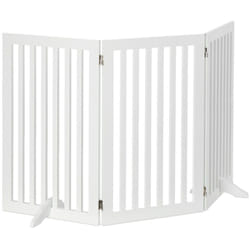 Relaxdays - Griglia in Legno, Regolabile, Cancelletto per Cani, Divisorio per Bambini, Camino & Stufa, 91,5x154cm, Bianco